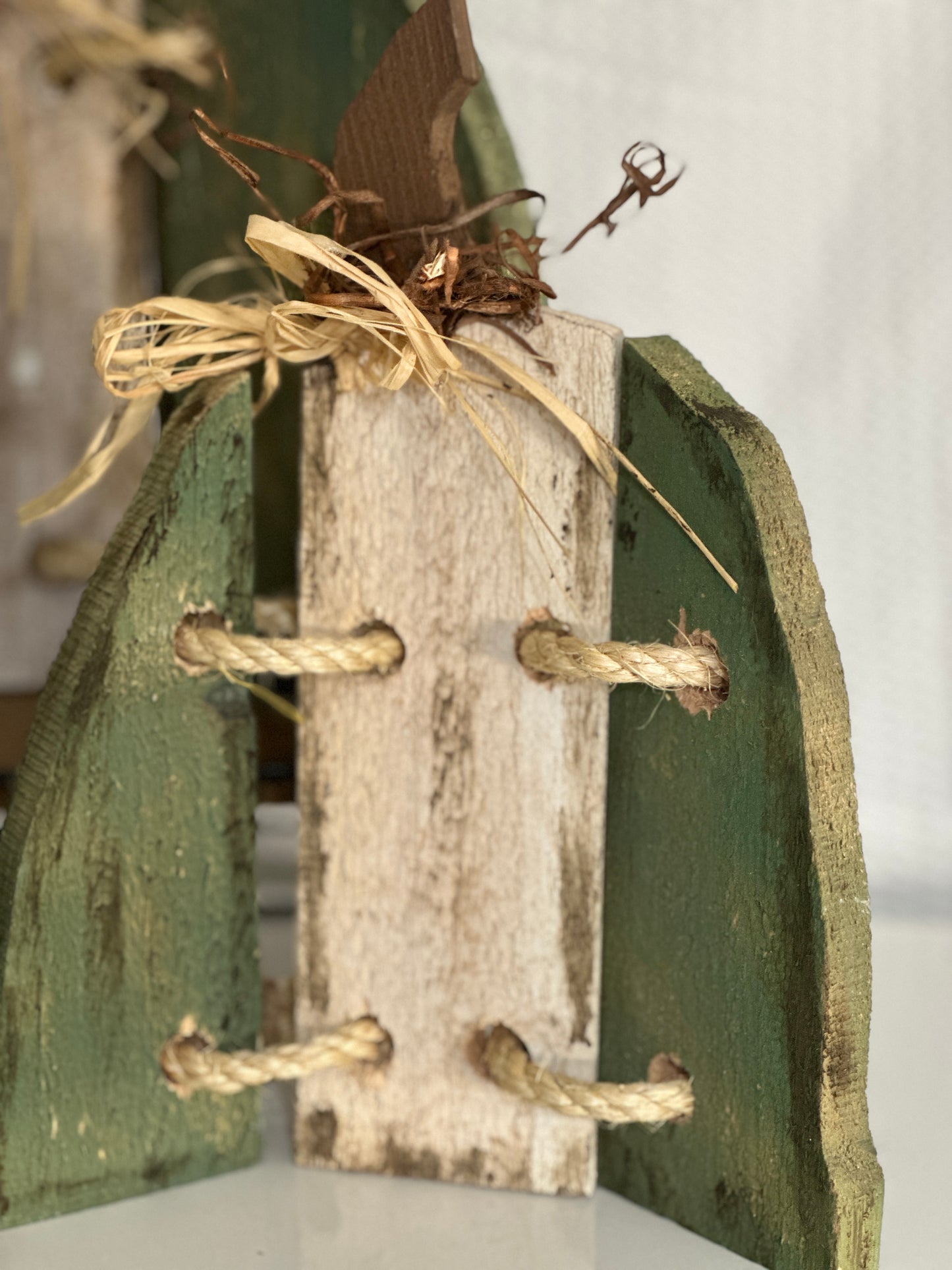 Set of 3 Tri- Fold Wood Pumpkins