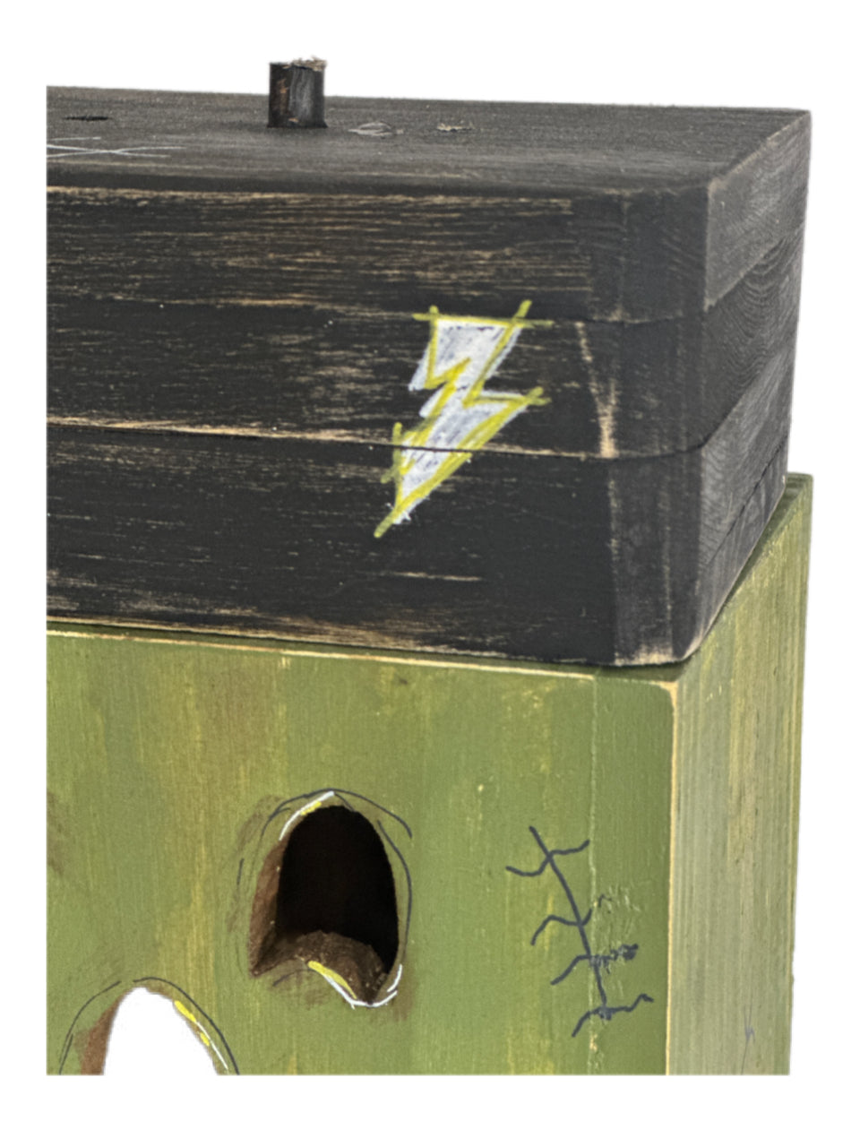 Handcrafted Wooden Frankenstein Lantern