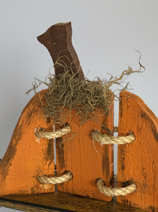 Tri- Fold Wood Pumpkin